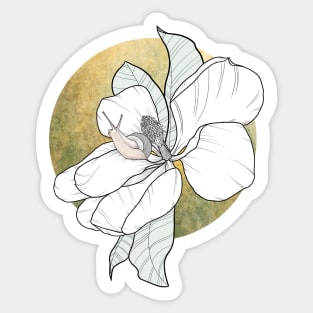 The Magnolia and the Snail Sticker